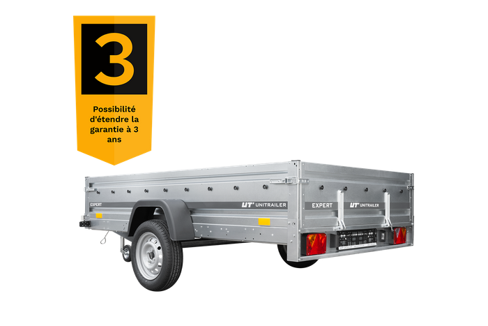 Remorque Unitrailer EXPERT 2615 simple essieu 552 kg